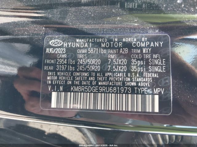 KM8R5DGE9RU681973 Hyundai Palisade Limited