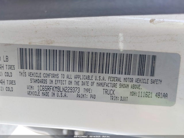 RAM 2020 2020 1C6SRFKM9LN229373 Image 9