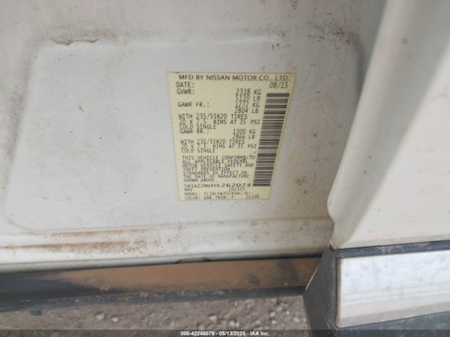 5N1AZ2MG4FN262074 Nissan 2015