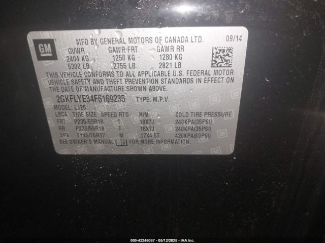 2GKFLYE34F6169235 GMC Terrain Slt-2