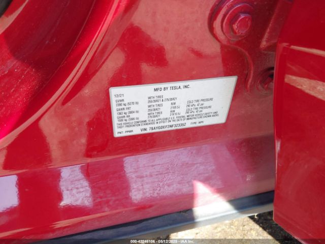 2022 TESLA MODEL Y 7SAYGDEF2NF323352 Photo 8
