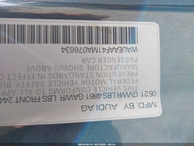 2021 AUDI A4 WAUEAAF41MA076634 Photo 8