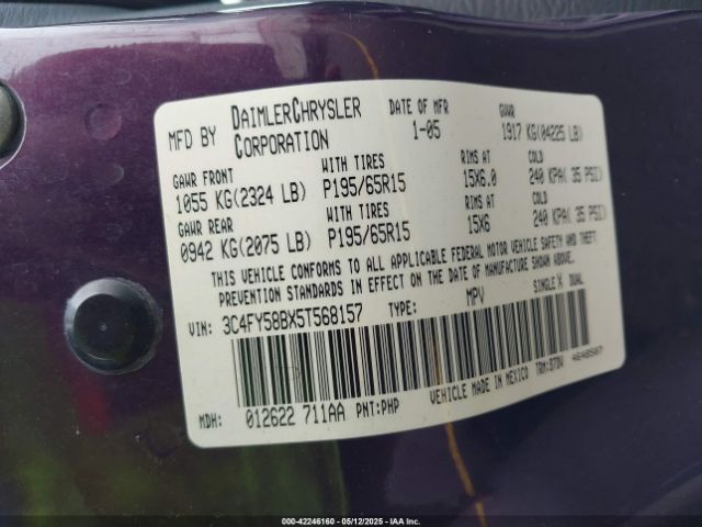 2005 CHRYSLER PT CRUISER 3C4FY58BX5T568157 Photo 8