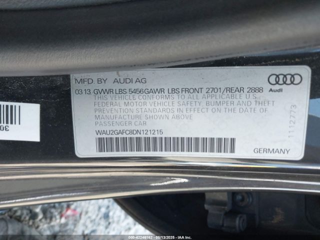 2013 AUDI A7 WAU2GAFC8DN121215 Photo 8