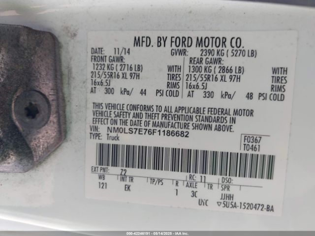 NM0LS7E76F1186682 Ford Transit Connect Xl