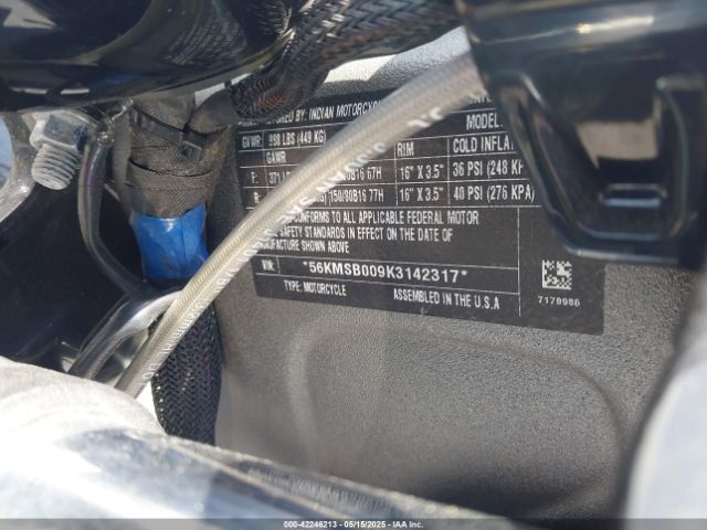 2019 INDIAN MOTORCYCLE CO. SCOUT 56KMSB009K3142317 Photo 9