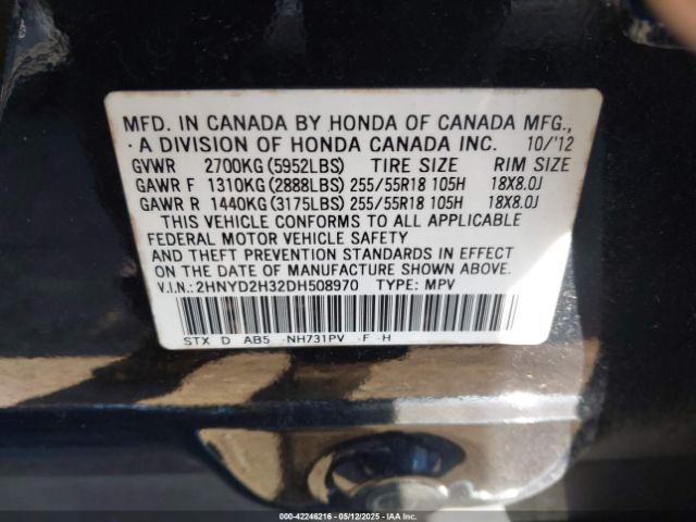 2013 ACURA MDX 2HNYD2H32DH508970 Photo 8