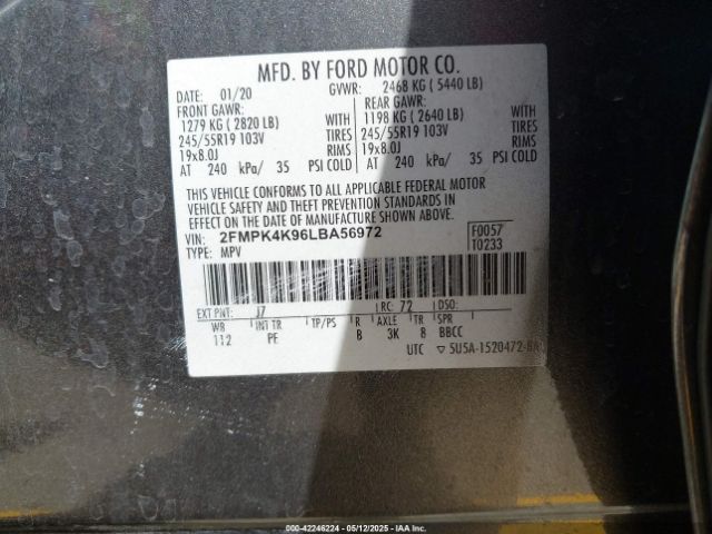 2020 FORD EDGE 2FMPK4K96LBA56972 Photo 8