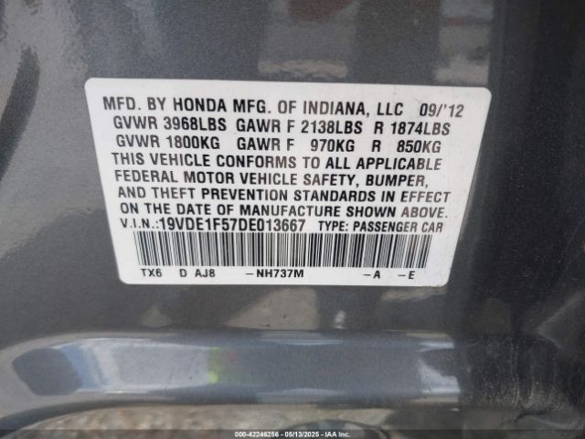 2013 ACURA ILX 19VDE1F57DE013667 Photo 8