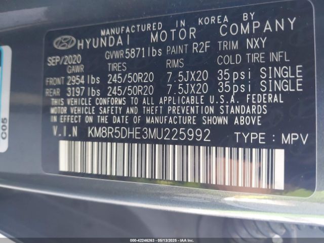 2021 HYUNDAI PALISADE KM8R5DHE3MU225992 Photo 8