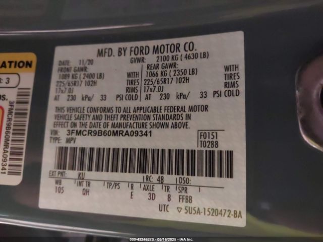 2021 FORD BRONCO SPORT 3FMCR9B60MRA09341 Photo 8