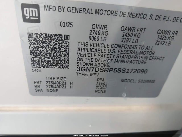 Chevrolet x0b+ec3 2025 3GN7DSRP5SS172090 Image 9