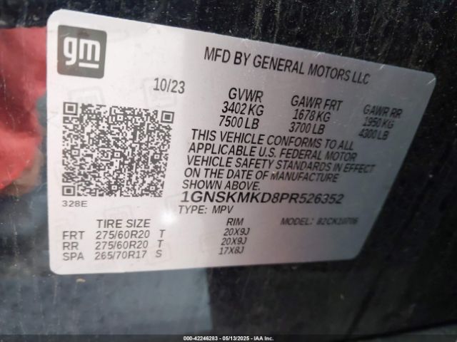 2023 CHEVROLET TAHOE 1GNSKMKD8PR526352 Photo 8