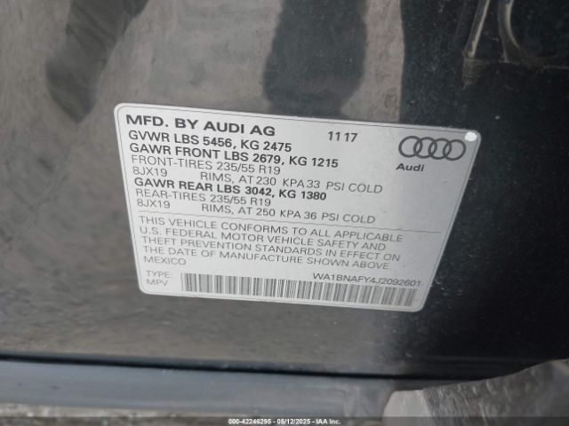 2018 AUDI Q5 WA1BNAFY4J2092601 Photo 8