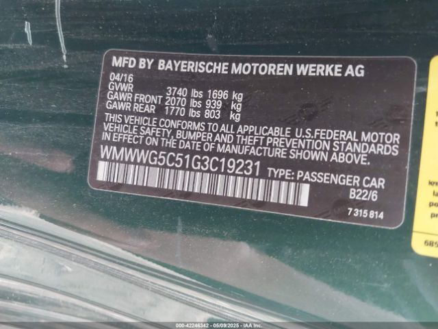 2016 MINI CONVERTIBLE WMWWG5C51G3C19231 Photo 8