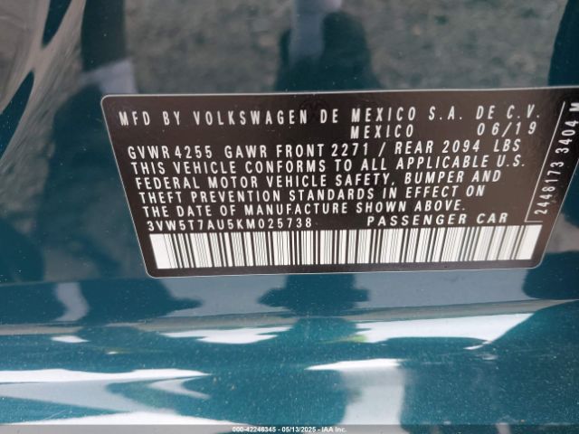 2019 VOLKSWAGEN GOLF GTI 3VW5T7AU5KM025738 Photo 8
