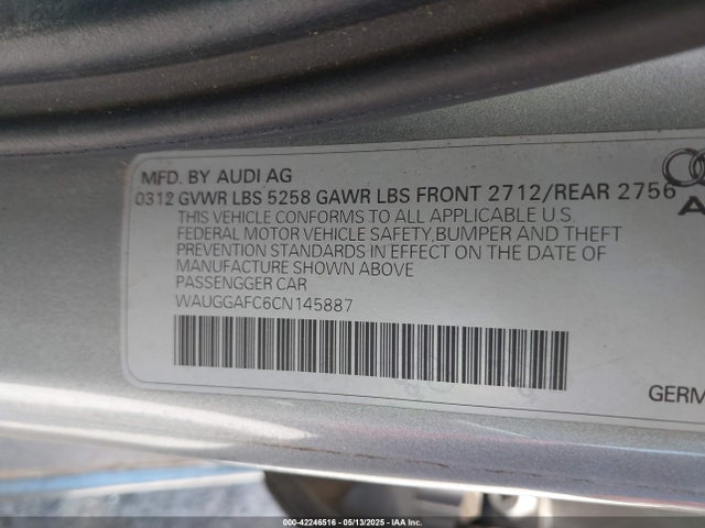 2012 AUDI A6 WAUGGAFC6CN145887 Photo 8