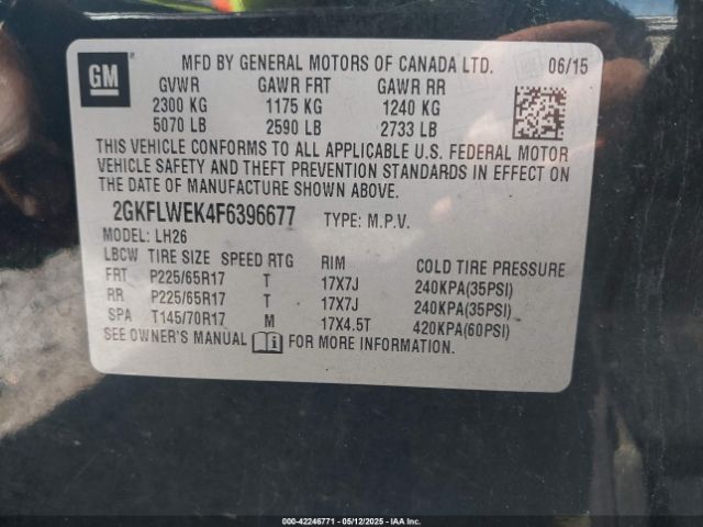 2GKFLWEK4F6396677 GMC Terrain Sle-2