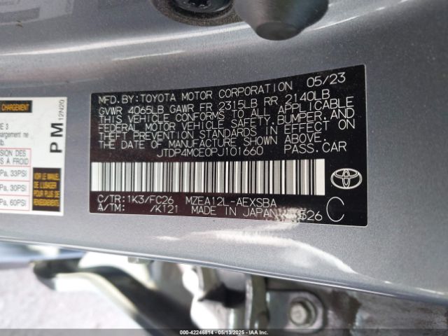 2023 TOYOTA COROLLA JTDP4MCE0PJ101660 Photo 8