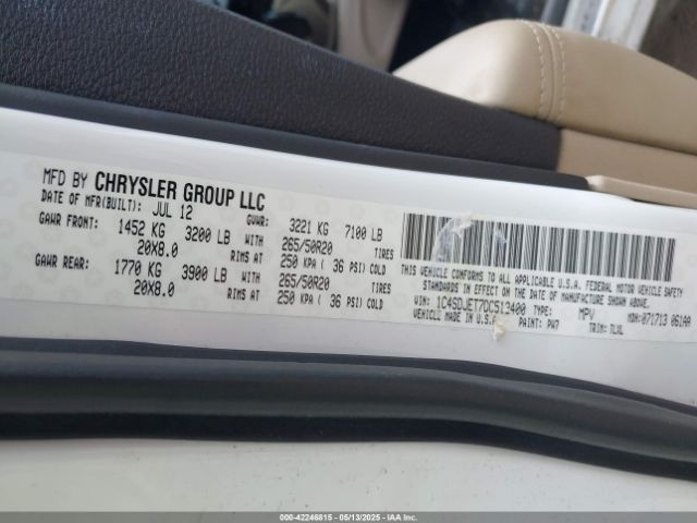 2013 DODGE DURANGO 1C4SDJET7DC512400 Photo 8