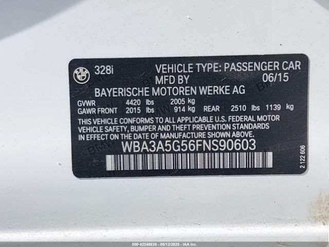 WBA3A5G56FNS90603 BMW 328I