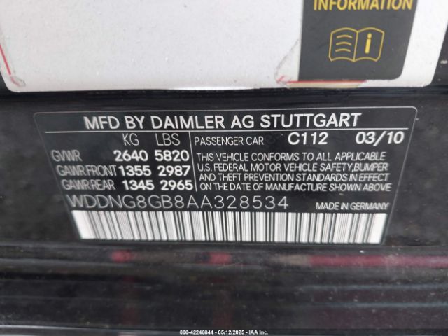 2010 MERCEDES-BENZ S 550 WDDNG8GB8AA328534 Photo 8