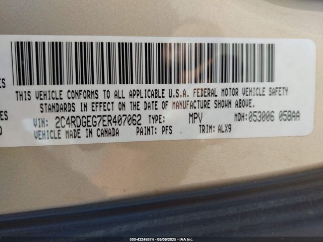 2C4RDGEG7ER407062 Dodge Grand Caravan R/t