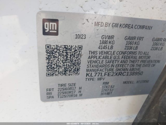 2024 CHEVROLET TRAX KL77LFE2XRC138950 Photo 8