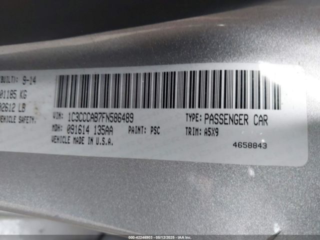 2015 CHRYSLER 200 1C3CCCAB7FN586489 Photo 8