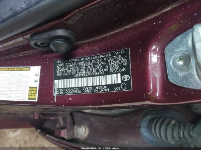 2013 TOYOTA PRIUS JTDKN3DU9D5584318 Photo 8