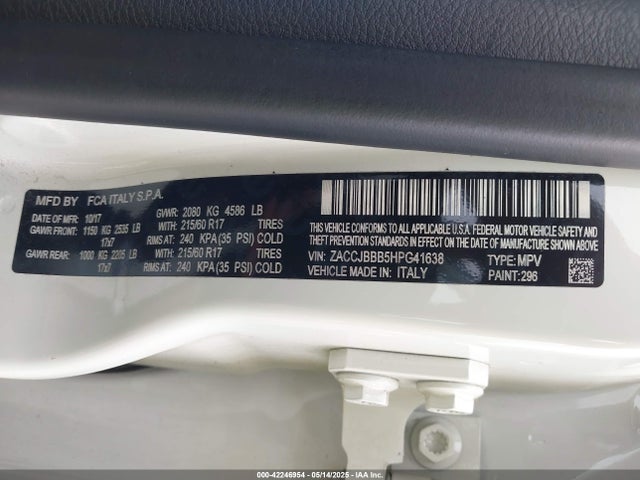 Jeep Renegade 2017 ZACCJBBB5HPG41638 Image 9