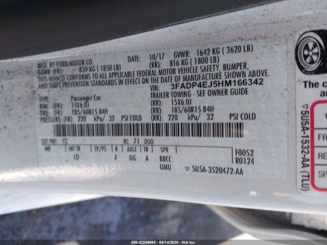 3FADP4EJ5HM166342 Ford FIESTA SE