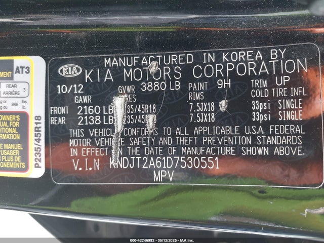 Продажа на аукционе авто 2013 Kia Soul !, vin: KNDJT2A61D7530551, номер лота: 42246992