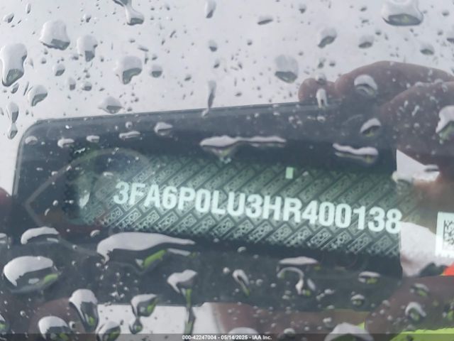 3FA6P0LU3HR400138 Ford Fusion Hybrid Se
