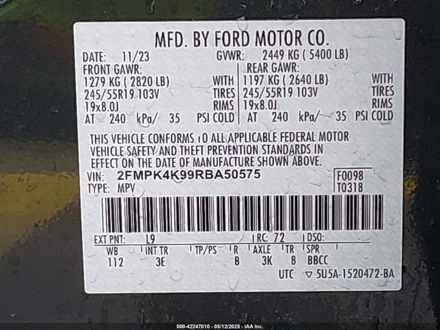 Ford Edge Titanium 2024 2FMPK4K99RBA50575 Image 9