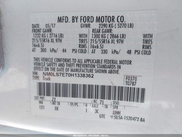 NM0LS7E70H1338362 Ford Transit Connect Xl
