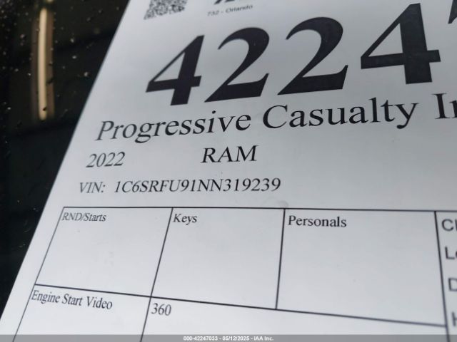 1C6SRFU91NN319239 RAM 1500 Trx