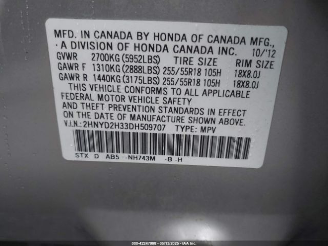 2013 ACURA MDX 2HNYD2H33DH509707 Photo 8