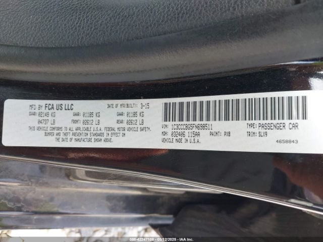 1C3CCCBG5FN698511 Chrysler 200 S
