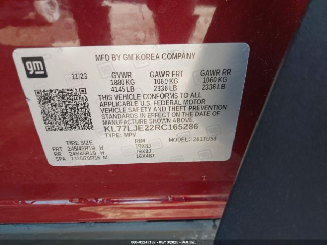 2024 CHEVROLET TRAX KL77LJE22RC165286 Photo 8