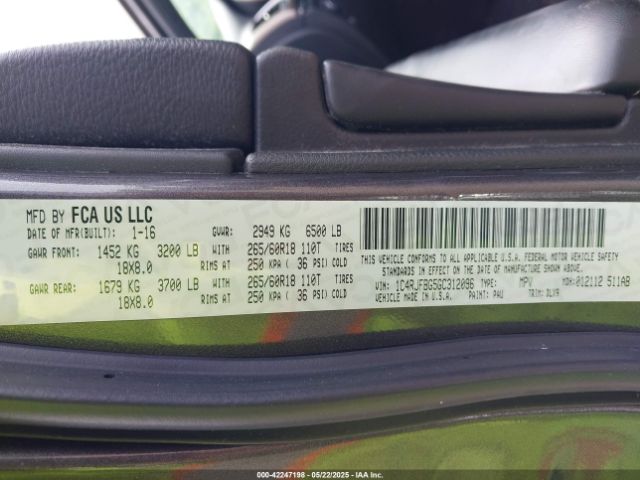 2016 JEEP GRAND CHEROKEE 1C4RJFBG5GC312096 Photo 8