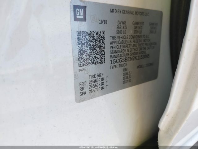 1GCGSBEN2K1153095 Chevrolet Colorado Wt