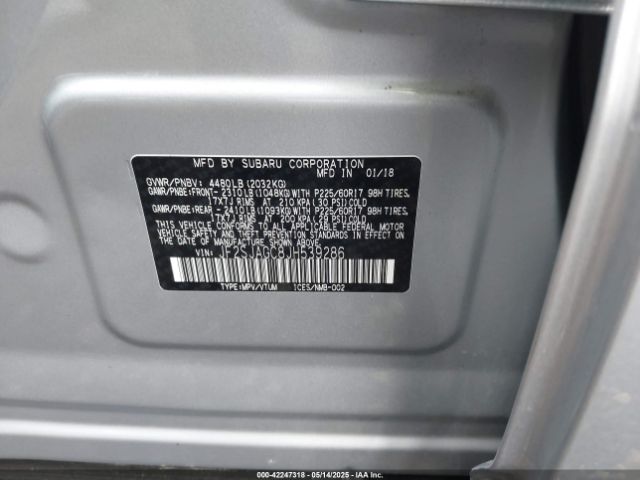 JF2SJAGC8JH539286 Subaru Forester 2.5i Premium