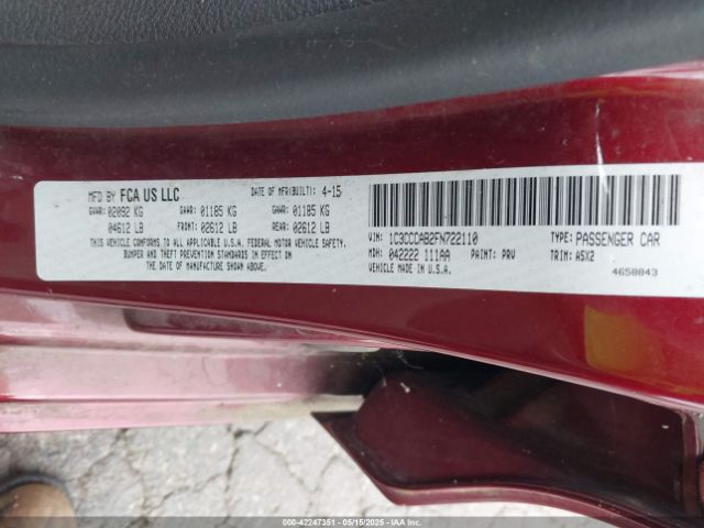 1C3CCCAB2FN722110 Chrysler 200 Limited