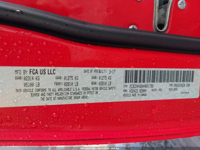 2017 DODGE CHARGER 2C3CDXHG9HH601799 Photo 8