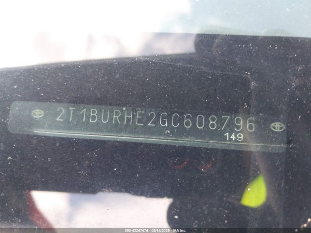 2T1BURHE2GC608796 Toyota Corolla S Plus