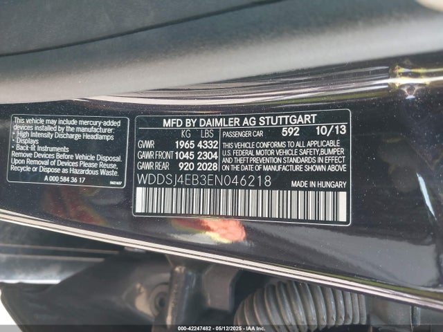 Mercedes-Benz CLA-Class 2014 WDDSJ4EB3EN046218 Image 9