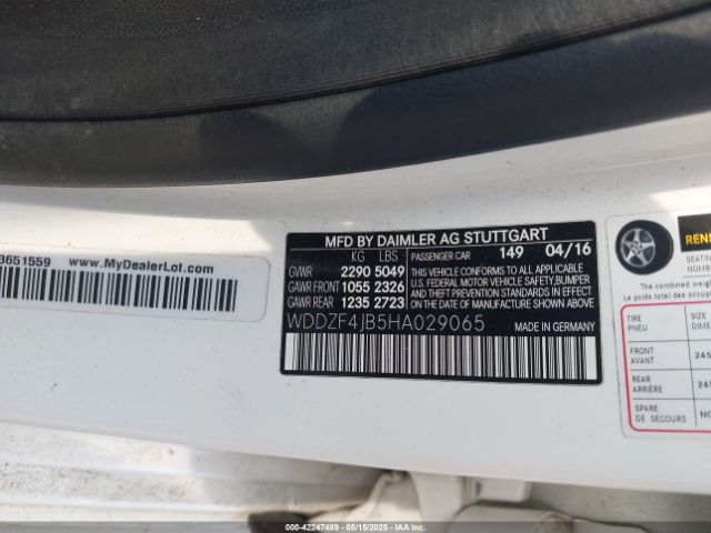 2017 MERCEDES-BENZ E 300 WDDZF4JB5HA029065 Photo 8