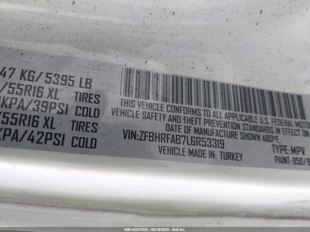 2020 RAM PROMASTER CITY ZFBHRFAB7L6R53319 Photo 8