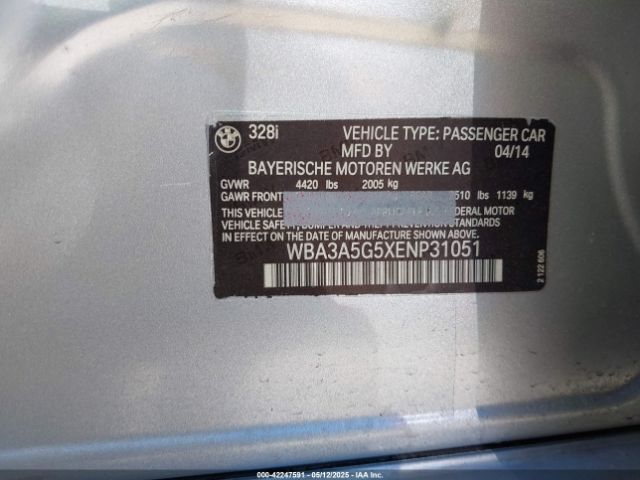 WBA3A5G5XENP31051 BMW 328I